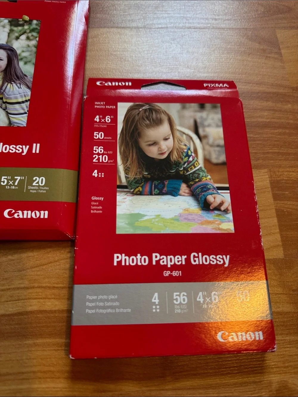 3 packs Canon Photo Paper Glossy, NEW 5 x7in and 4 x 6in 70‎ printing sheets
